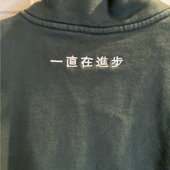 YoungLA Men's Forest Green Zip-Up Sweatshirt - Picture 9 of 10